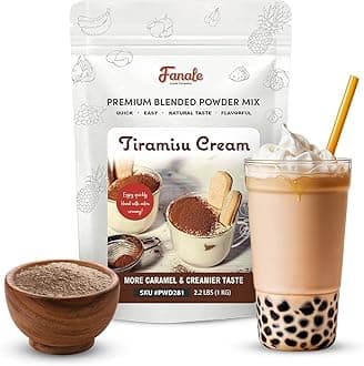Fanale Premium Tiramisu Flavor Powder | Bubble Tea Flavoring Powder | Perfect for Baking, Smoothies, and Drinks - 2.2 lb 1kg | PWD281