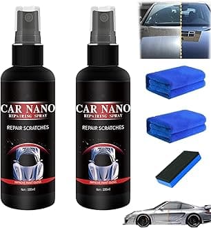 Nurafix Nano Scratch Remover, Nano Car Scratch Repair Spray,Nurafix Car Wax, Nurafix Scratch Repair, Fast Repairing Scratch Spray, Rub and Buff for All Vehicle Paint Care (100ml-2)