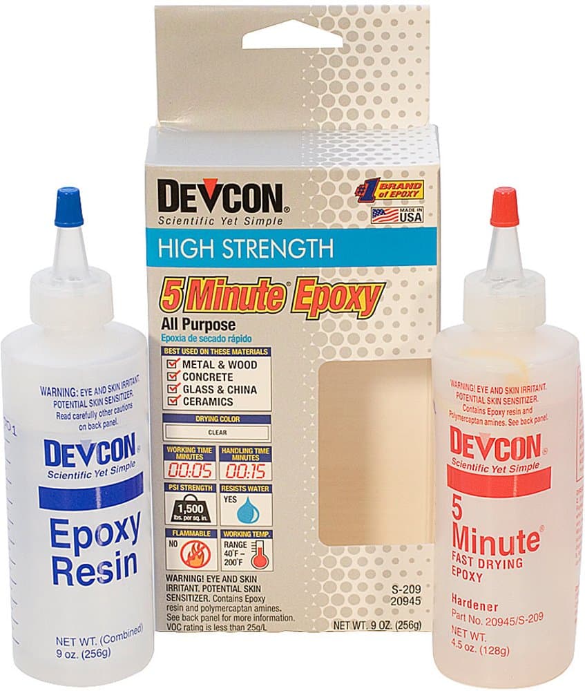 Devcon Epoxy 5 Minute Epoxy 2 Net, 8.5 fl oz (250 ml)