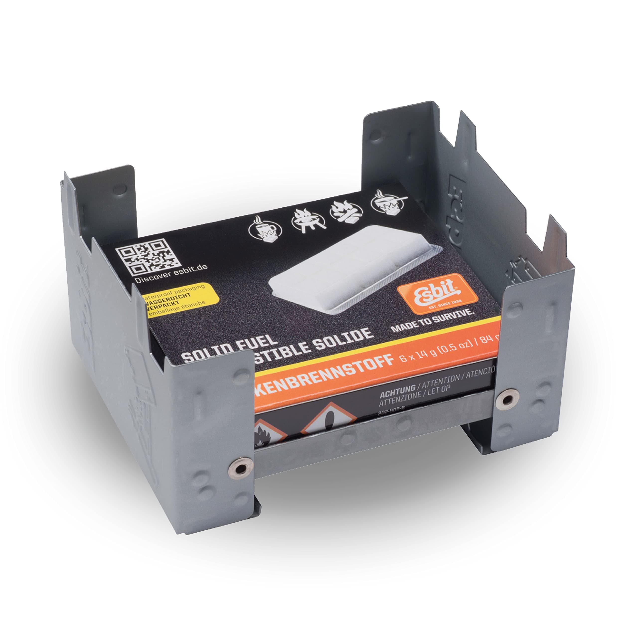 Esbit Ultralight Folding Pocket Stove with Six 14g Solid Fuel Tablets