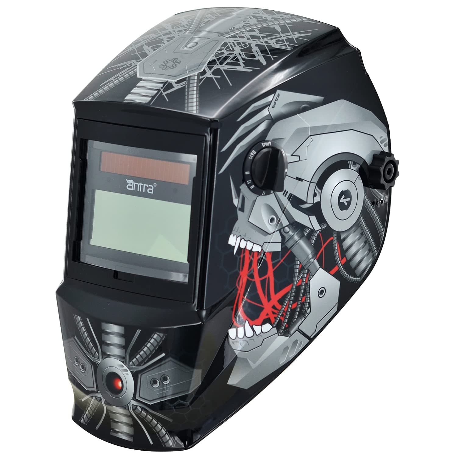 Antra True Color Wide Shade Range 4/5-9/9-14 Solar Power Auto Darkening Welding Helmet AH6-260-6320 TIG MIG/MAG MMA Plasma Grinding, 6+1 Extra Lens Covers