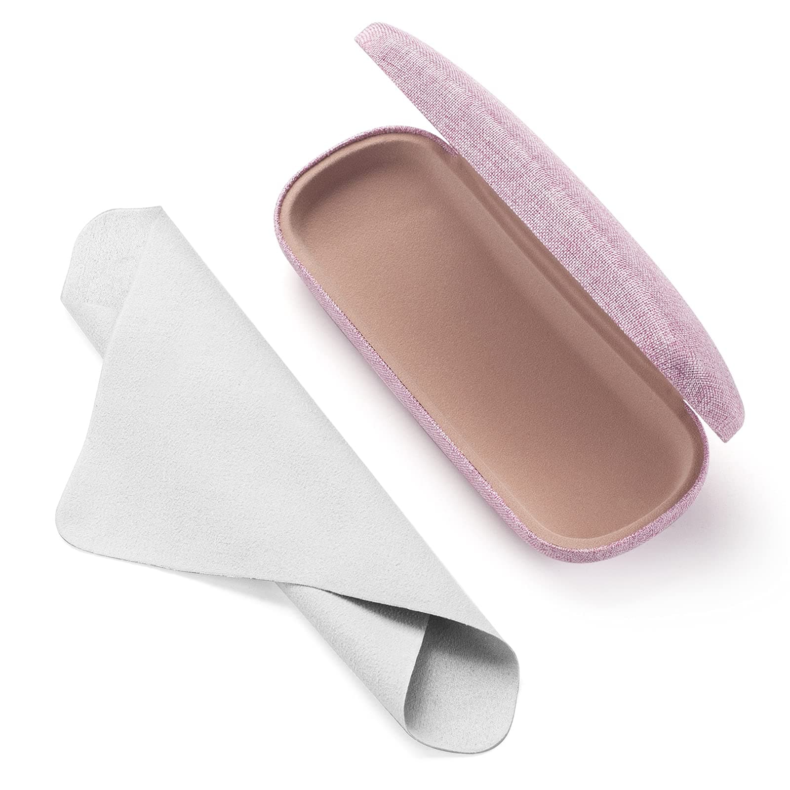 MarvoliaGlasses Case Hard Shell Eyeglasses Case Linen Fabrics Protective Case for Sunglasses Eyeglasse for Men Women