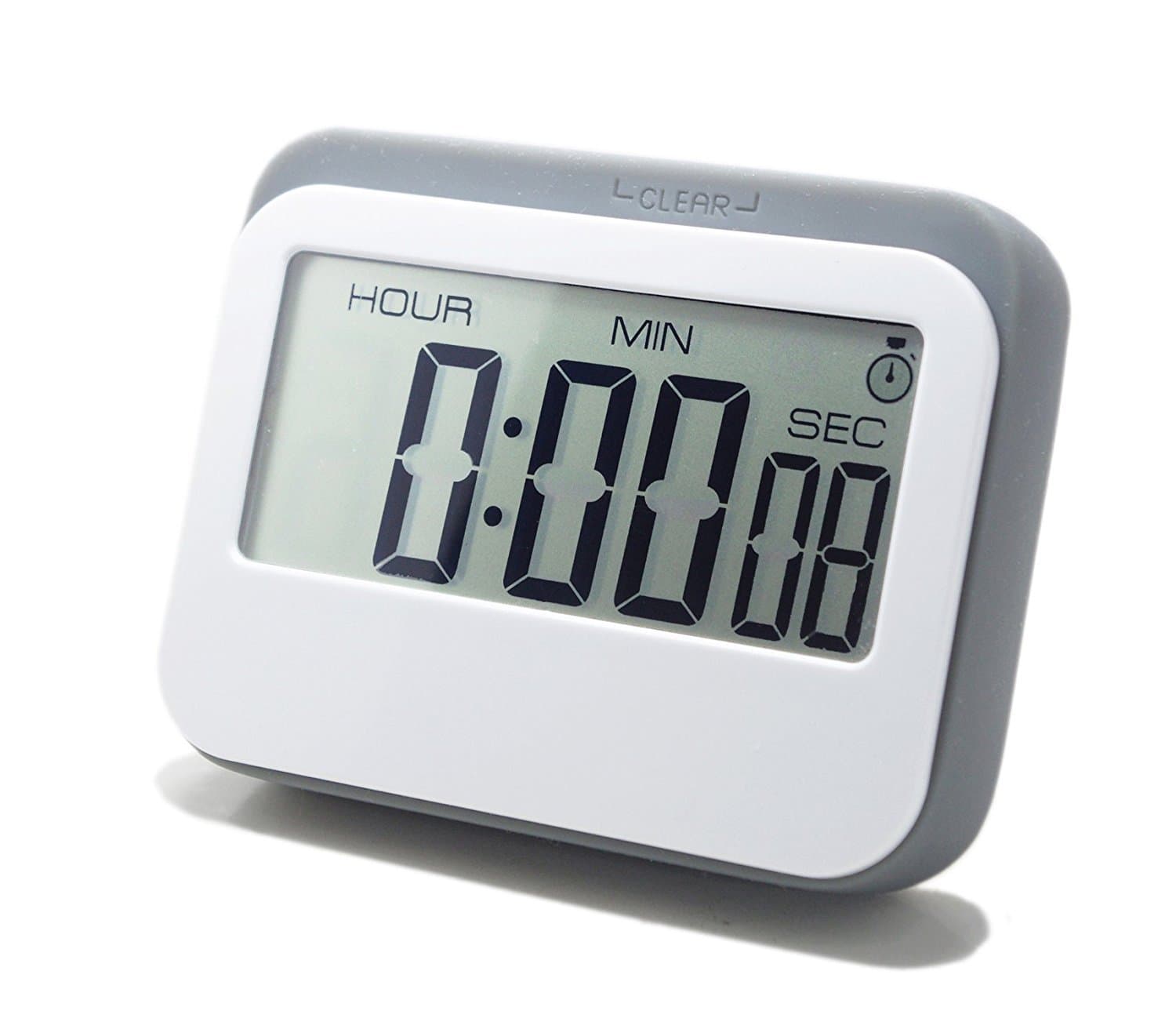 Digital Kitchen Timer, Big Digits, Loud Alarm, Magnetic Backing,Stand (grey)