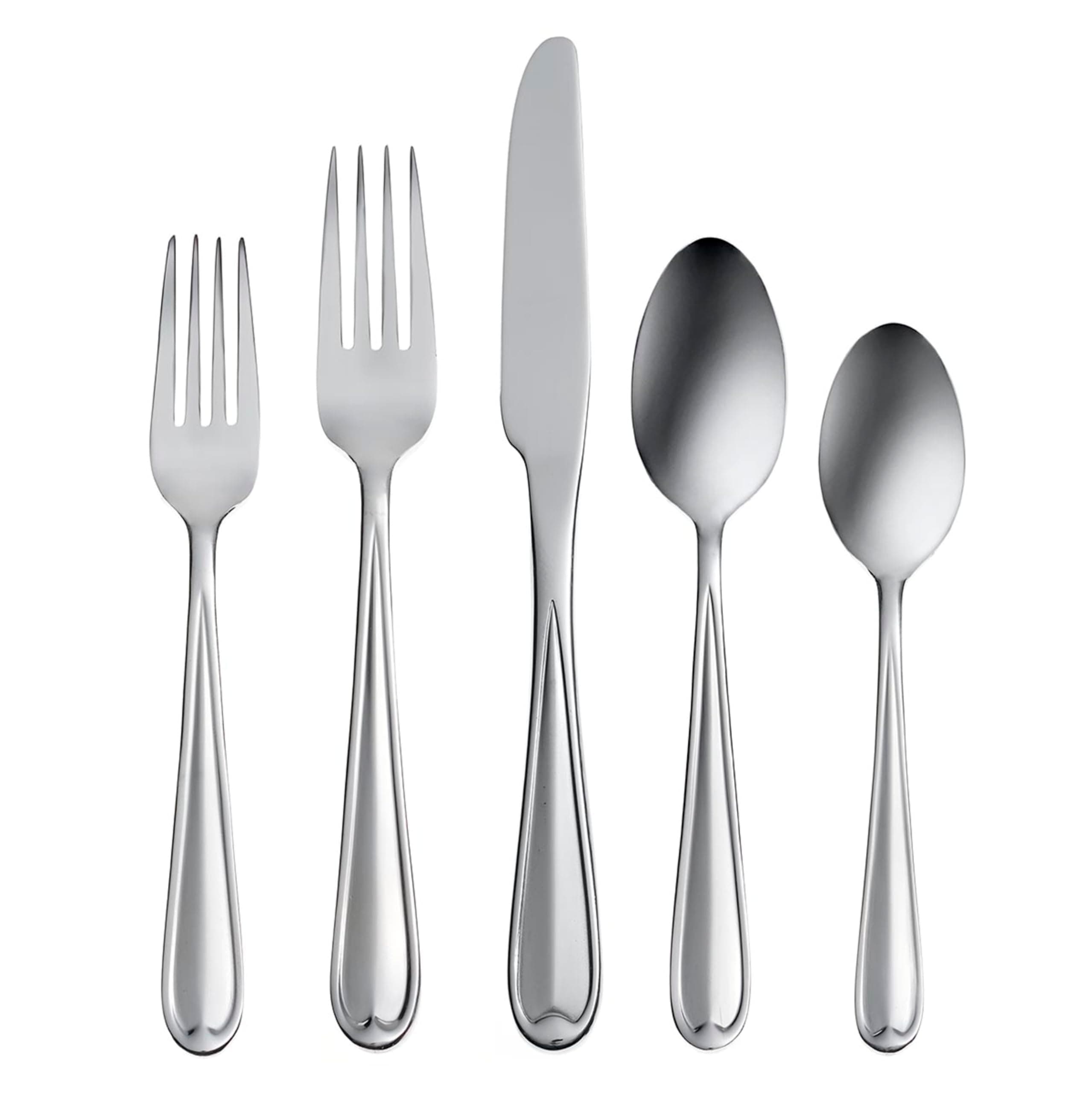Dylan 42 Piece Everyday Flatware, Service for 8, 18/0 Stainless Steel, Silverware Set