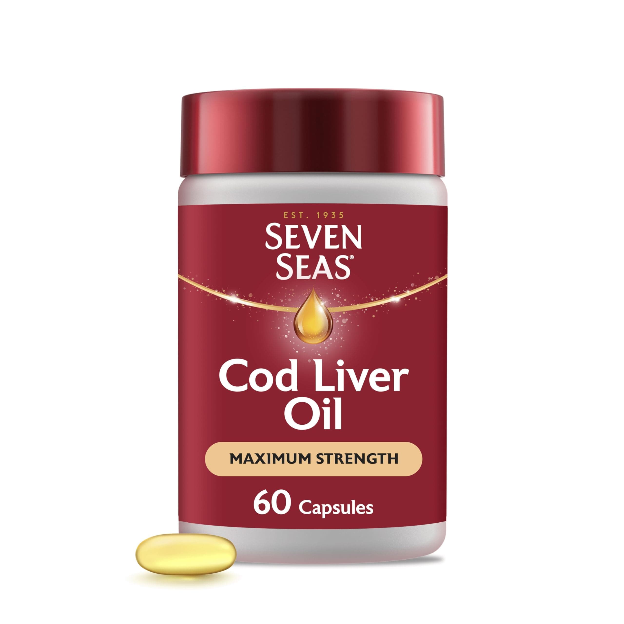 Seven Seas Extra High Strength Cod Liver Oil,60 Capsules
