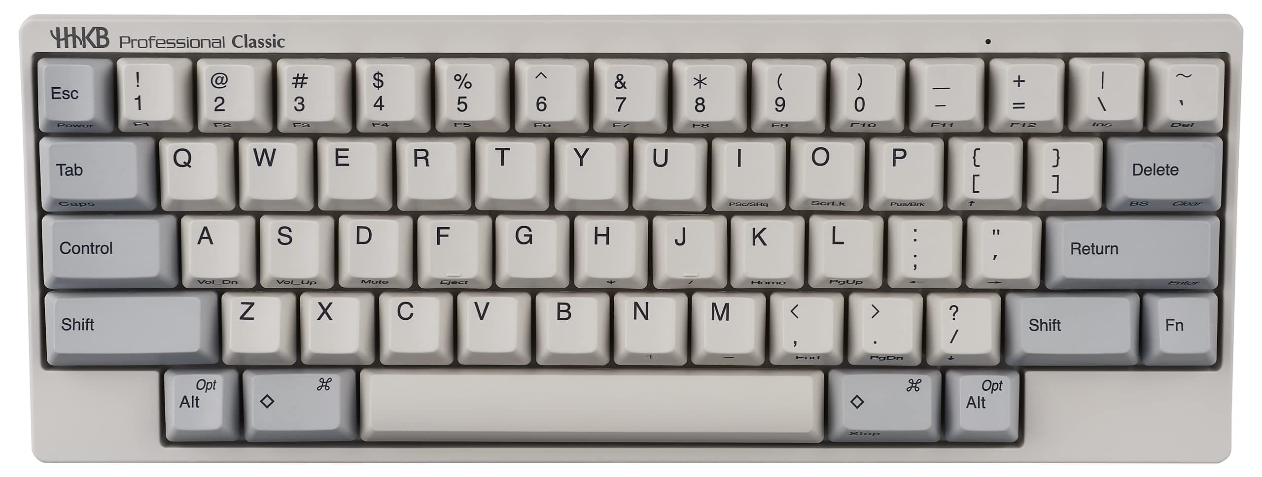 Classic Keyboard, Printed Keycaps, Professional Mechanical 60% Keyboard, Compact, USB-C (White)