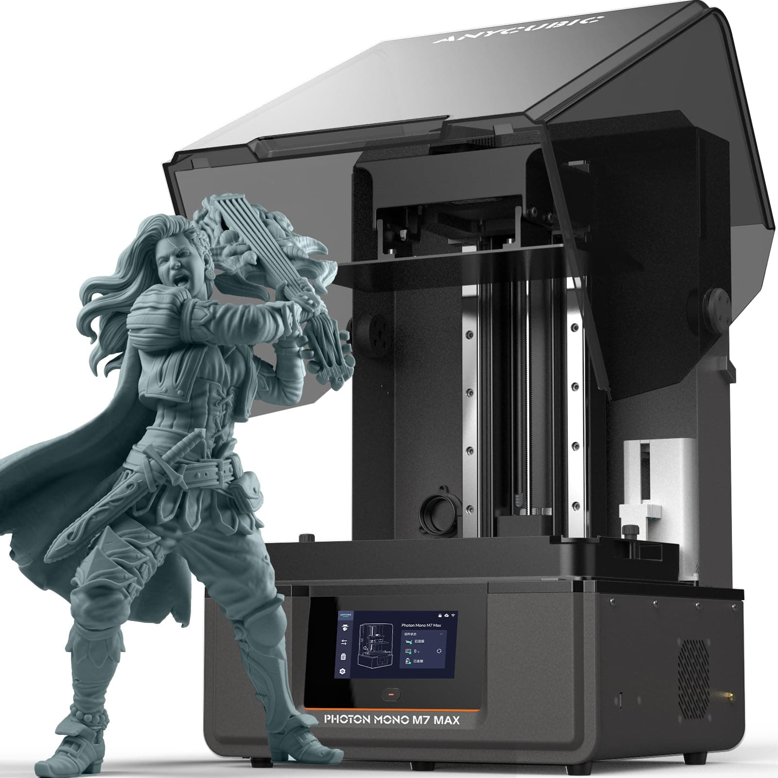 ANYCUBIC Photon Mono M7 MAX Resin 3D Printer, 13.6’’ 7K Large Resin Printer with COB LighTurbo 3.0, Dynamic Heating, Flip-Open Cover Design, Print Size 11.8'' x 11.7'' x 6.5''