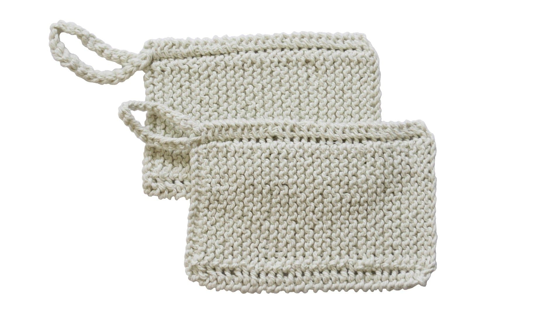 Organic Cotton Scrub Cloths, Natural