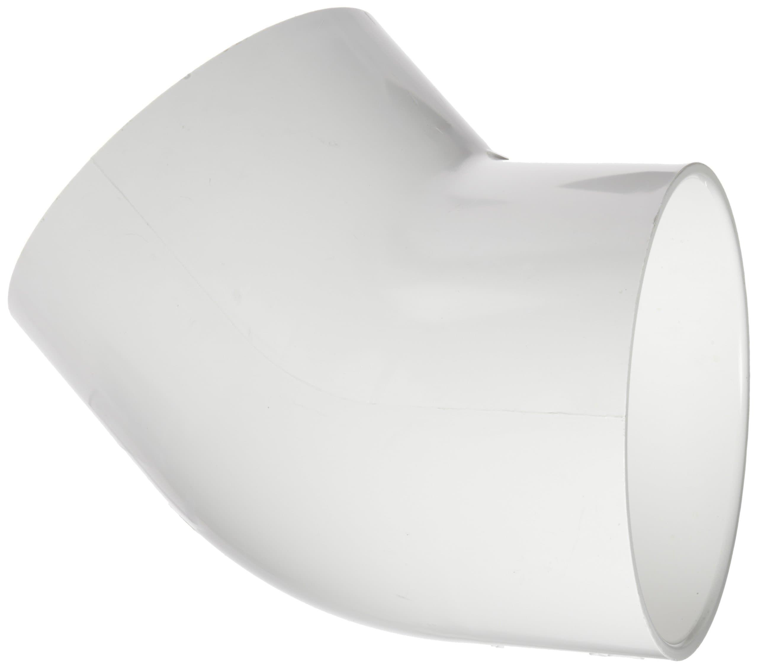 Spears 417 Series PVC Pipe Fitting, 45 Degree Elbow, Schedule 40, 1/2" Socket