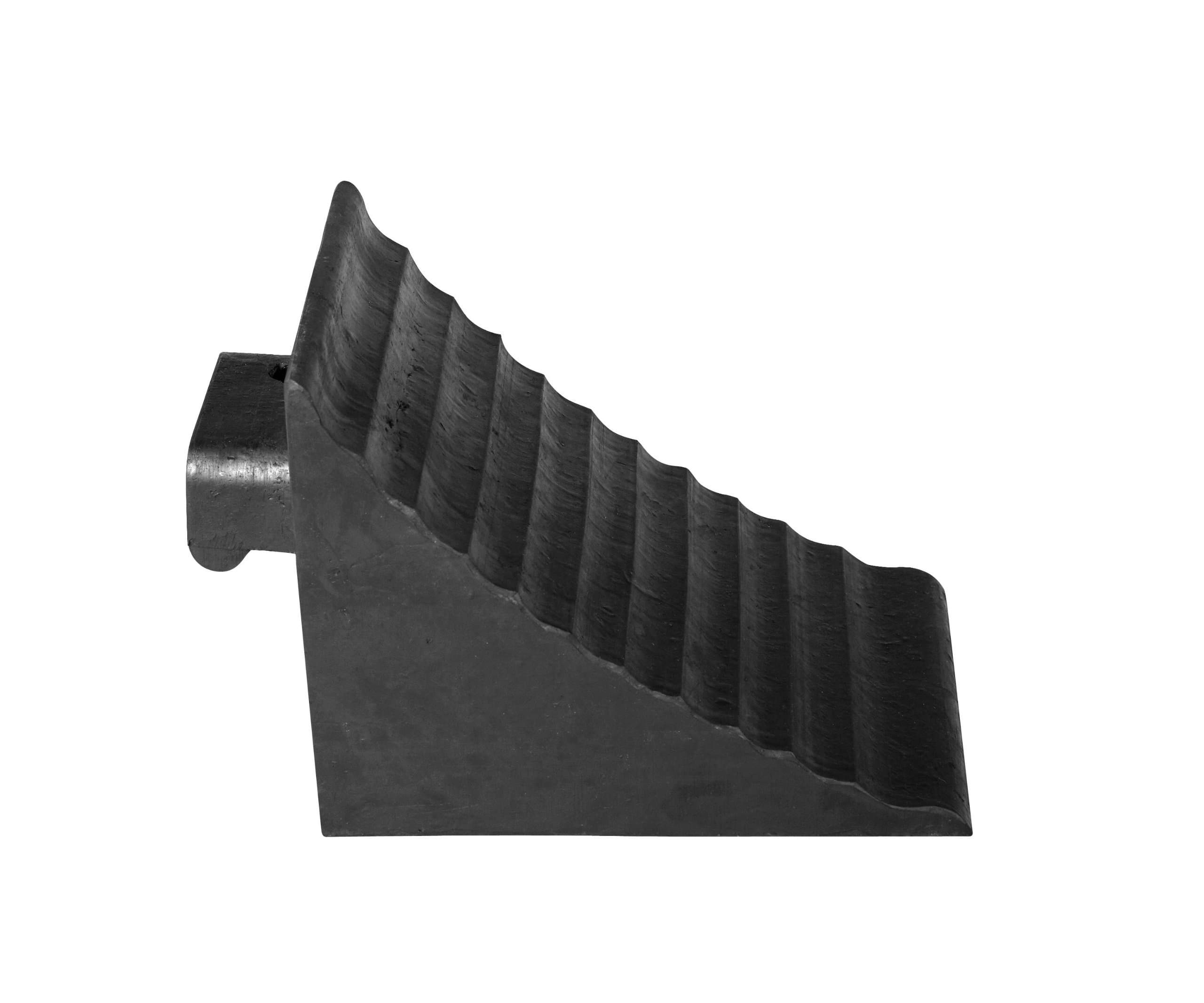 CMH-94 Rubber Wheel Chock with Integral Handle, 7-3/4" Height x 7-1/4" Width x 9-3/4" Length