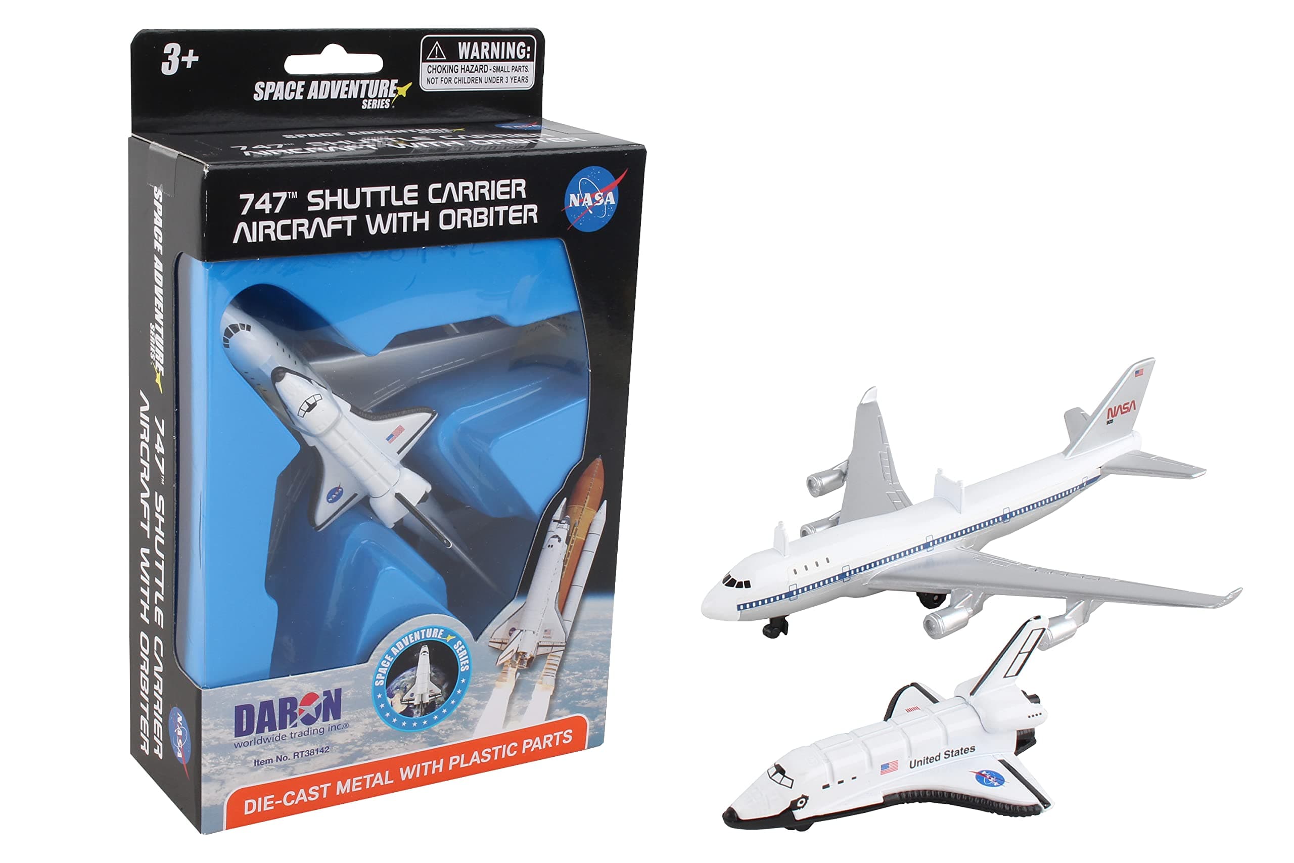 Space Mission Toy Set Boeing 747 and Space Shuttle, Authentic Spacecraft Representations, Individually Packaged Playsets, Ages 3+