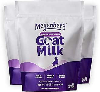 Meyenberg Goat Milk Powder, 16oz pouch, High in Protein, Calcium & Probiotics, Kosher, Gluten Free, Pack of 3