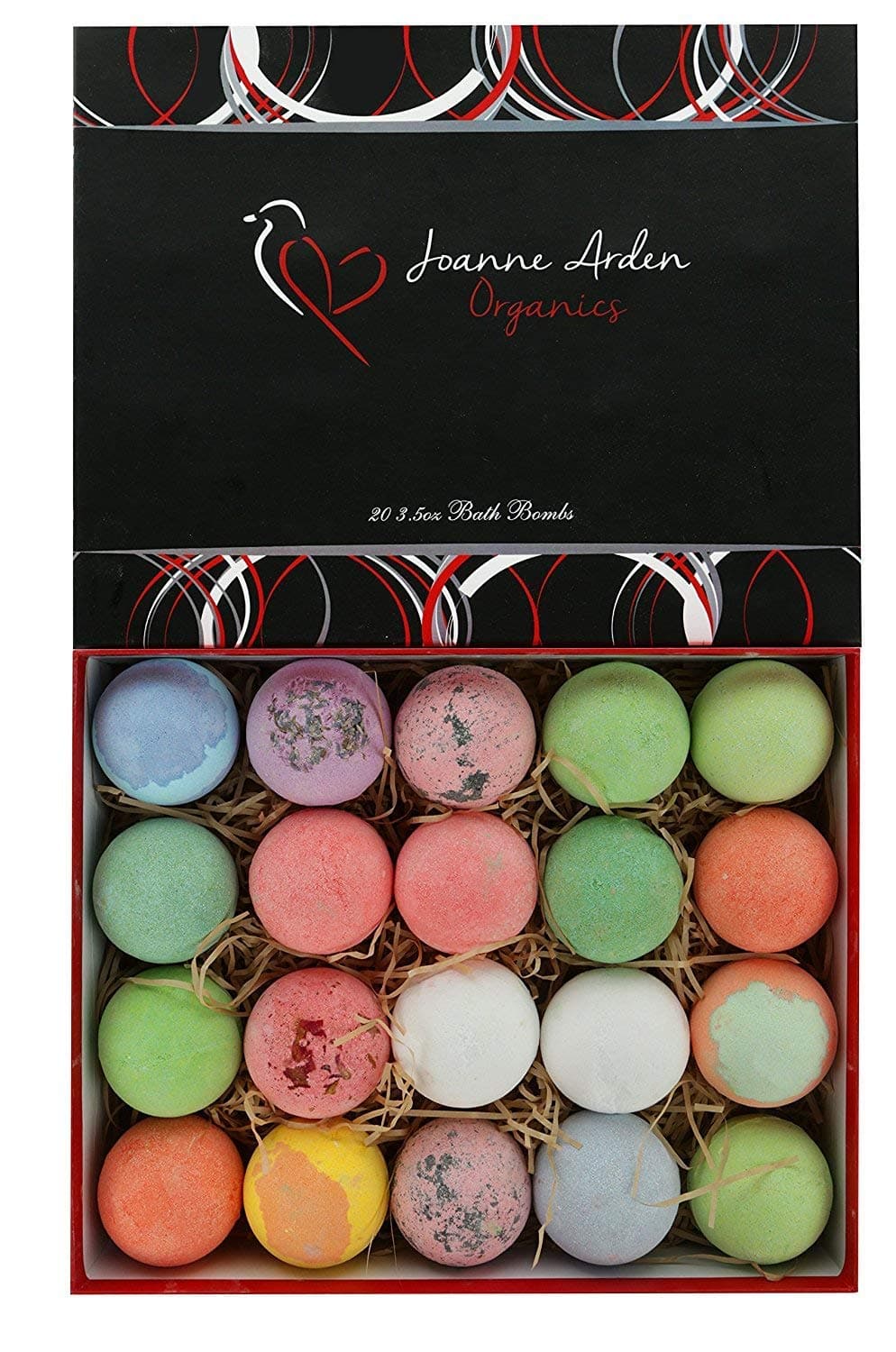 Bulk Bath Bomb Gift Set-Set of 20 Bath Bombs infused with Premium Essential Oils & Moisturizing Shea Butter. Natural Organic Spa Bath Bombs for Women & Men! Double Pack Bath Bombs Individually Wrapped