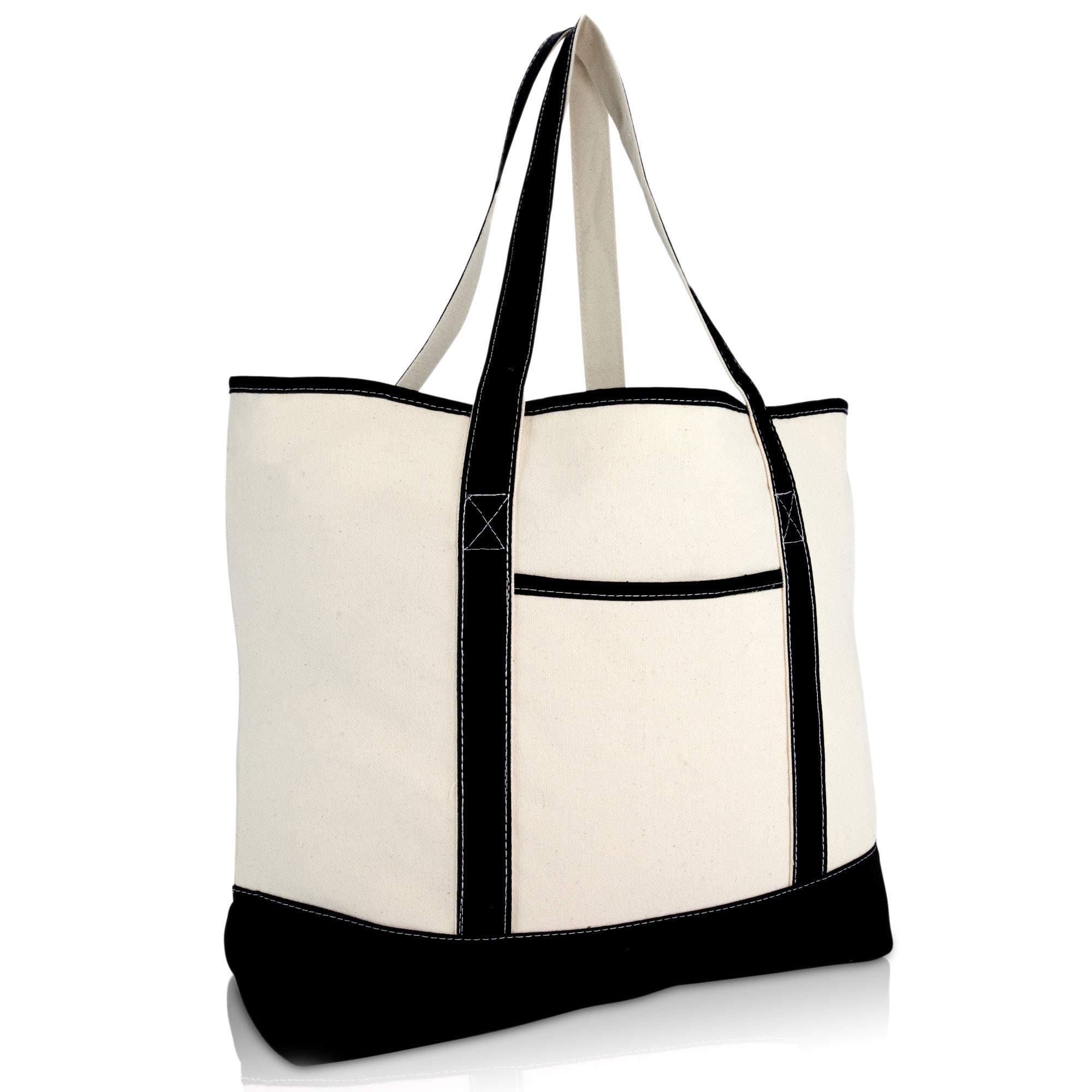 22" Open Top Heavy Duty Deluxe Tote Bag with Outer Pocket