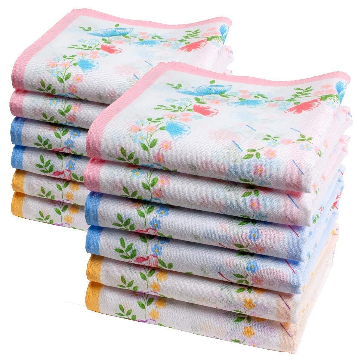 Women's Cotton Floral Pattern Handkerchief (Multicolour, Large)