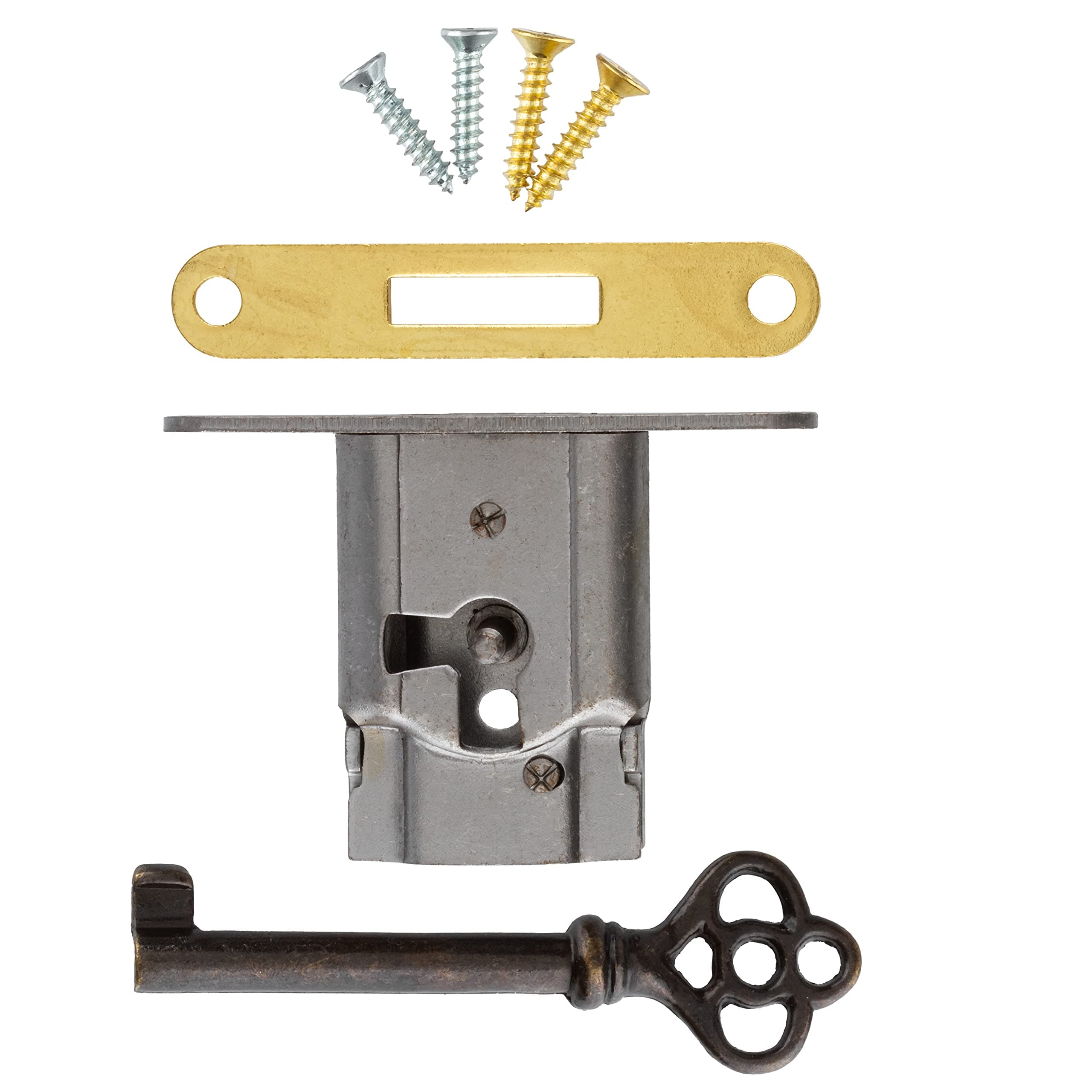 Full Mortise Lock with Plate and Skeleton Key