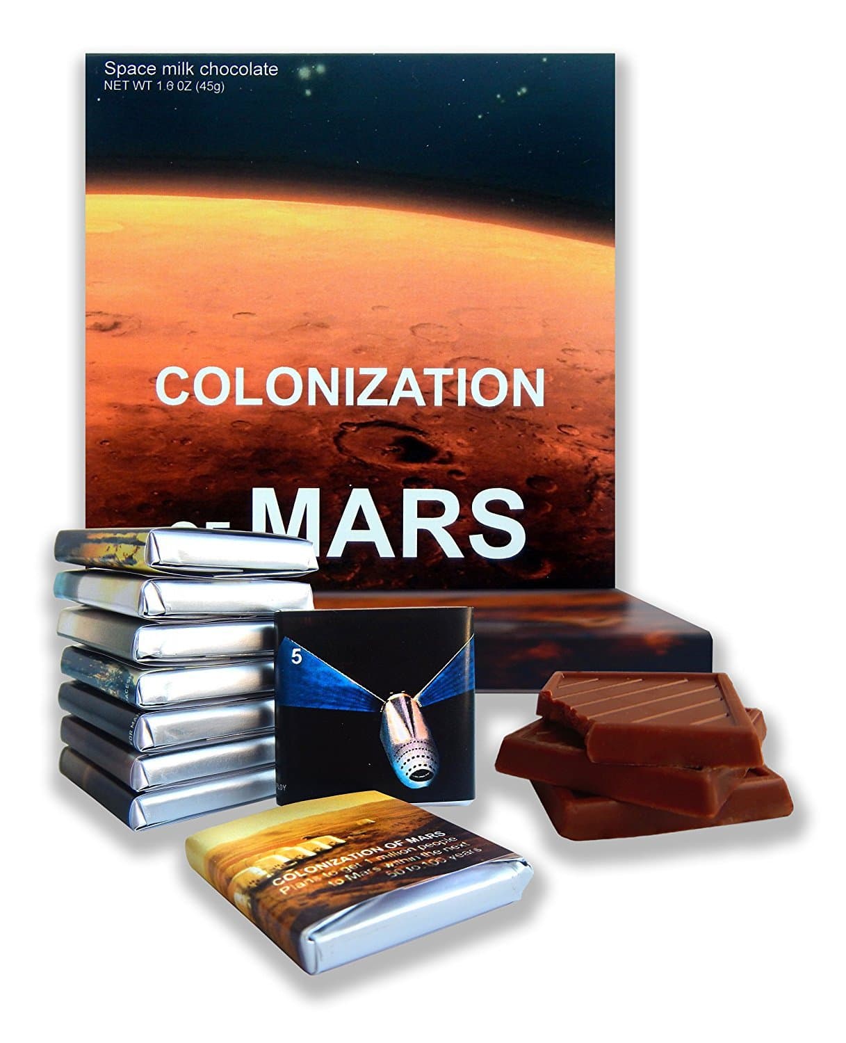 COLONIZATION OF MARS a nice space themed chocolate gift set, 5x5in, 1 box (Landing Prime 0311)