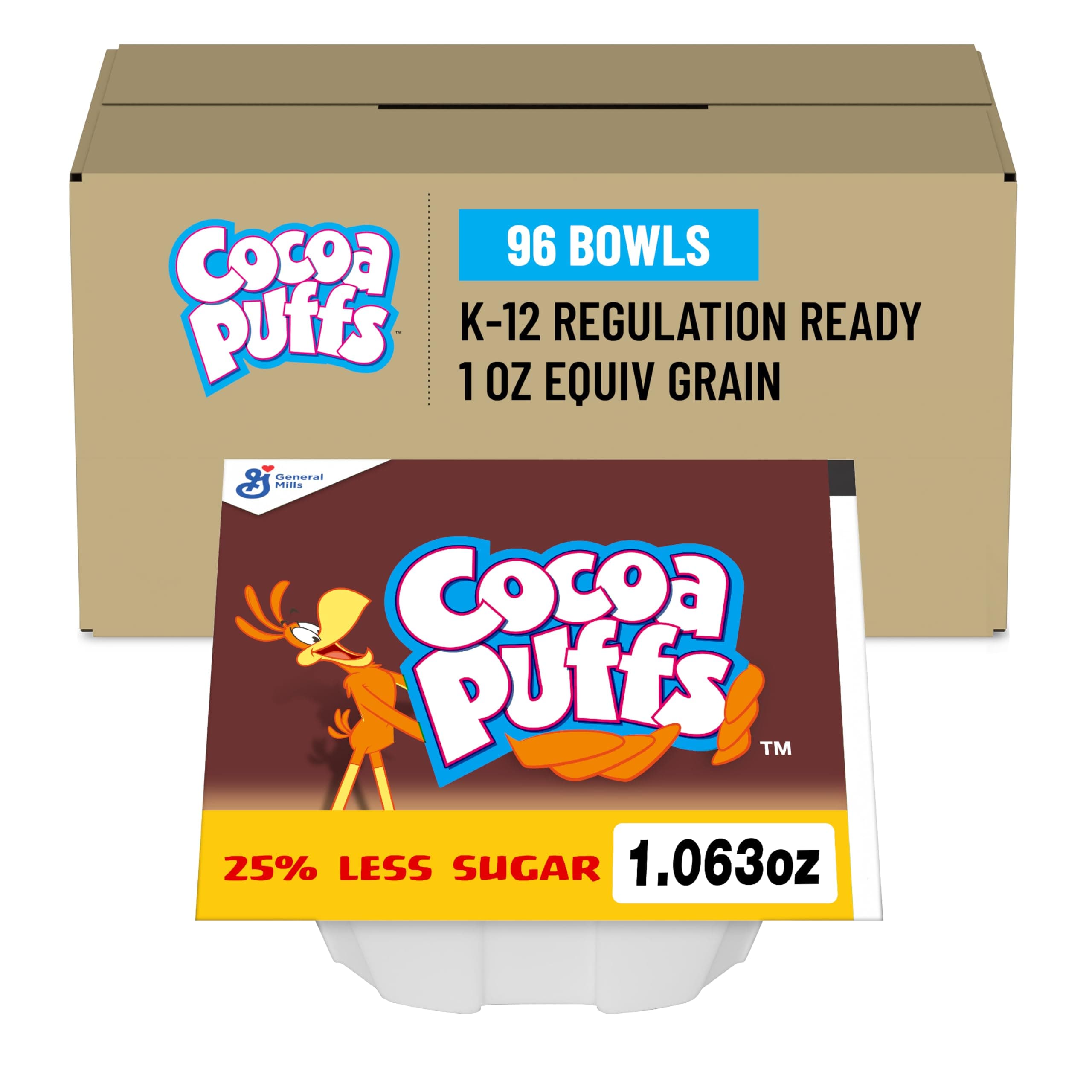 25% Less Sugar Bowlpak Cereal, 1.06 Oz (Pack of 96)