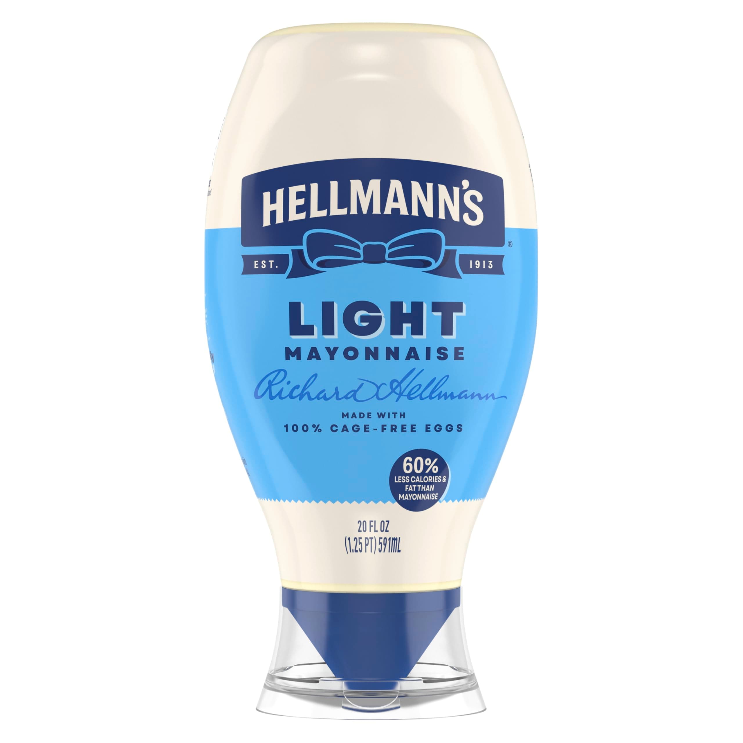 Hellmann's Light Mayonnaise Squeeze Bottle, 20 Oz.