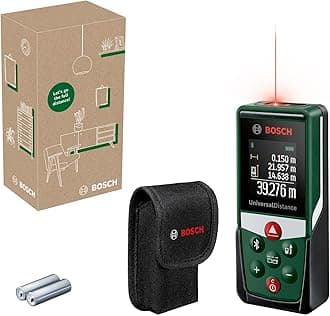 Bosch laser measure UniversalDistance 40 C (measure distance up to 30m precisely, Bluetooth connectivity, measurement functions, in E-Commerce cardboard box)