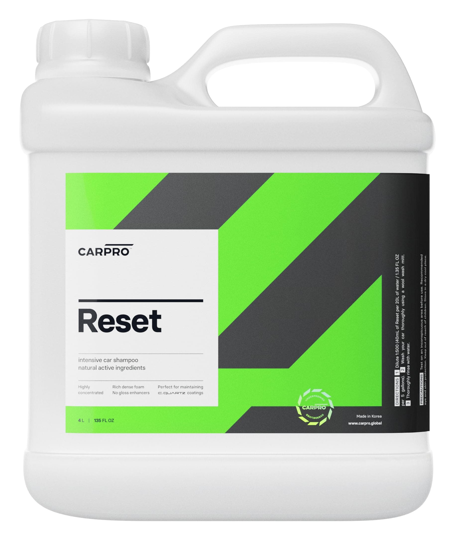 Reset - Intensive Car Shampoo - Perfect Partner for Nanotechnology Based Sealants and Coatings, P-Neutral Shampoo - 4 Litres