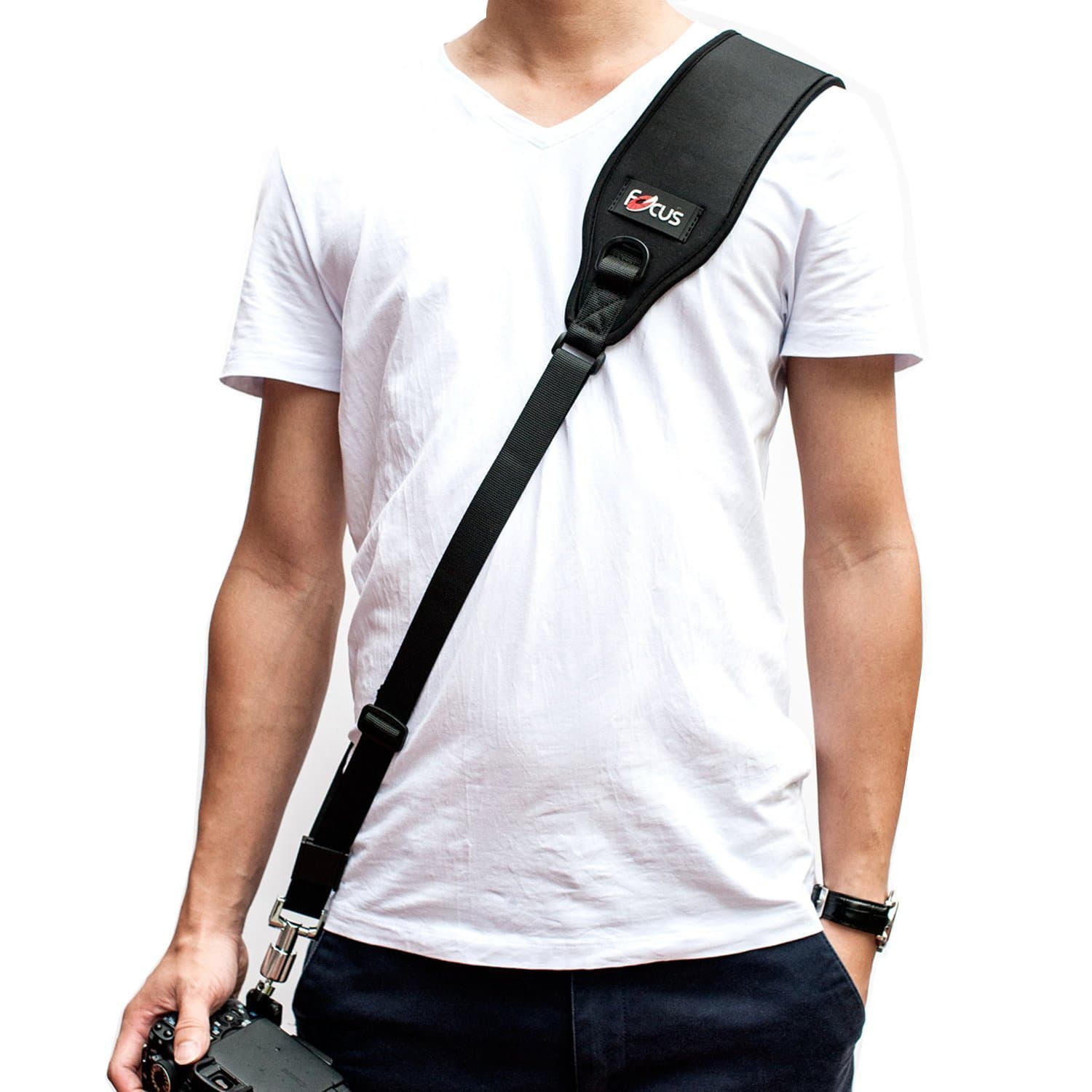 KOTIAN Black Quick Rapid Camera Shoulder Sling Strap for SLR DSLR Camera DV With Quick Release Plate