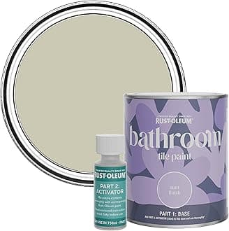 Rust-Oleum Beige Water-Resistant Bathroom Tile Paint in Matt Finish - Half Light 750ml