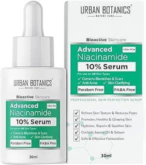 10% Niacinamide Face Serum for Acne, Acne Scars/Marks, Blemishes, Pigmentation & Oil Balancing with Zinc | Skin Clarifying Anti Acne Serum for Oily & Acne Prone Skin | 30ml