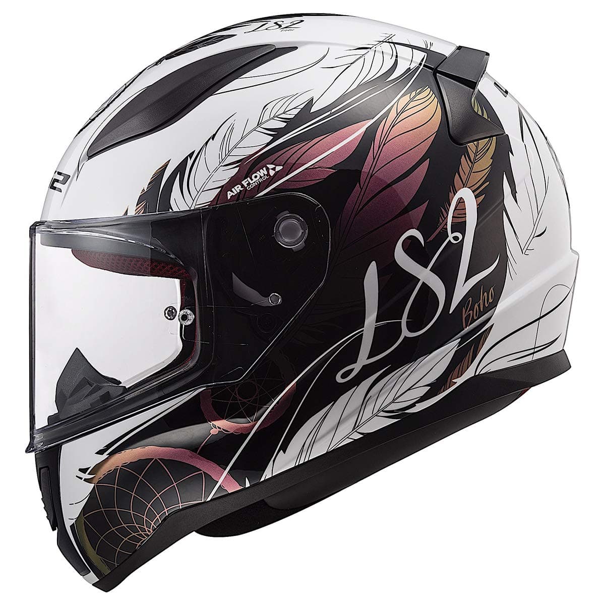 LS2 Helmets Rapid Mini Dream Catcher Helmet (Chameleon/Gloss White - Youth Small)