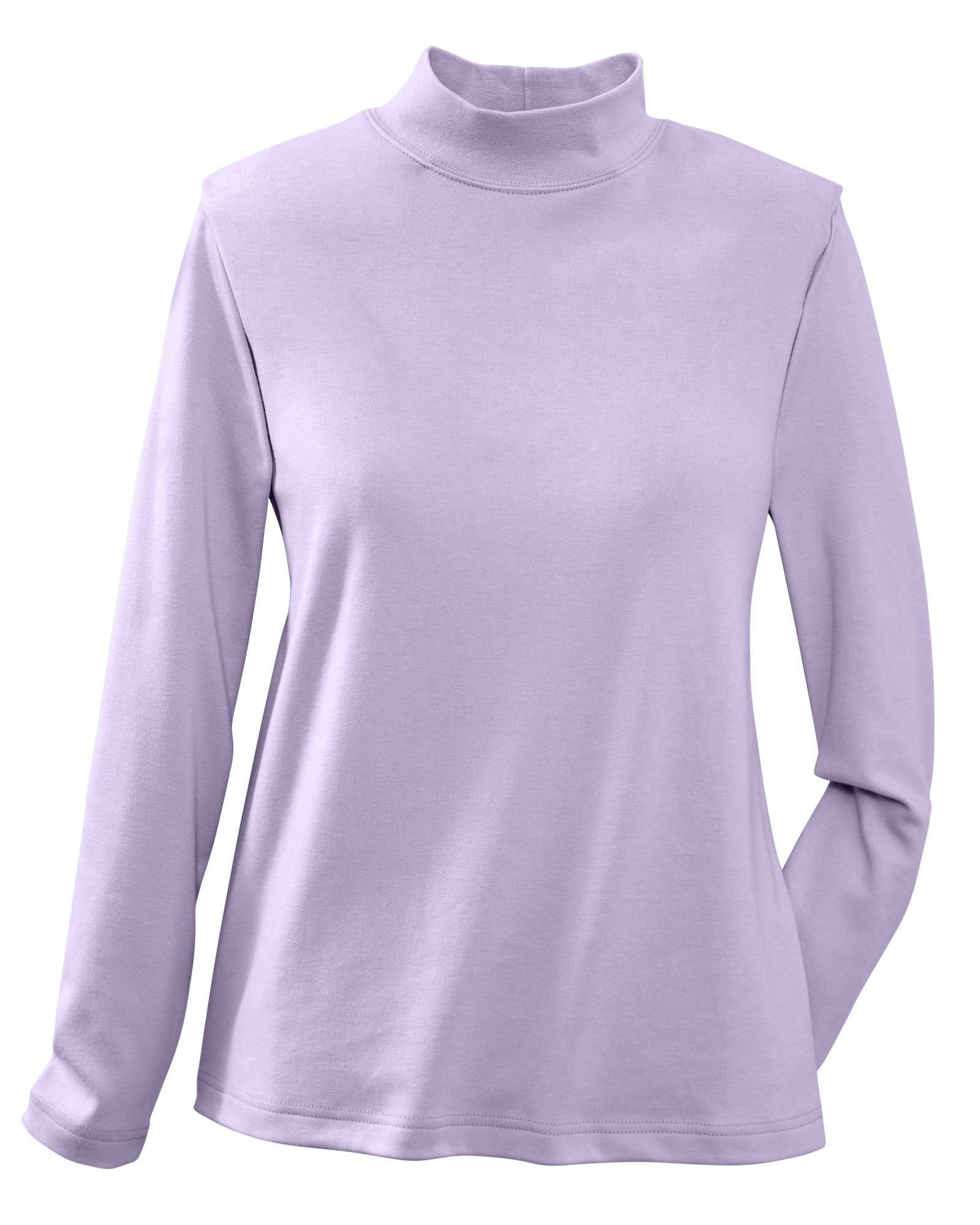 UltraSofts Mock Turtleneck, Lilac, Large