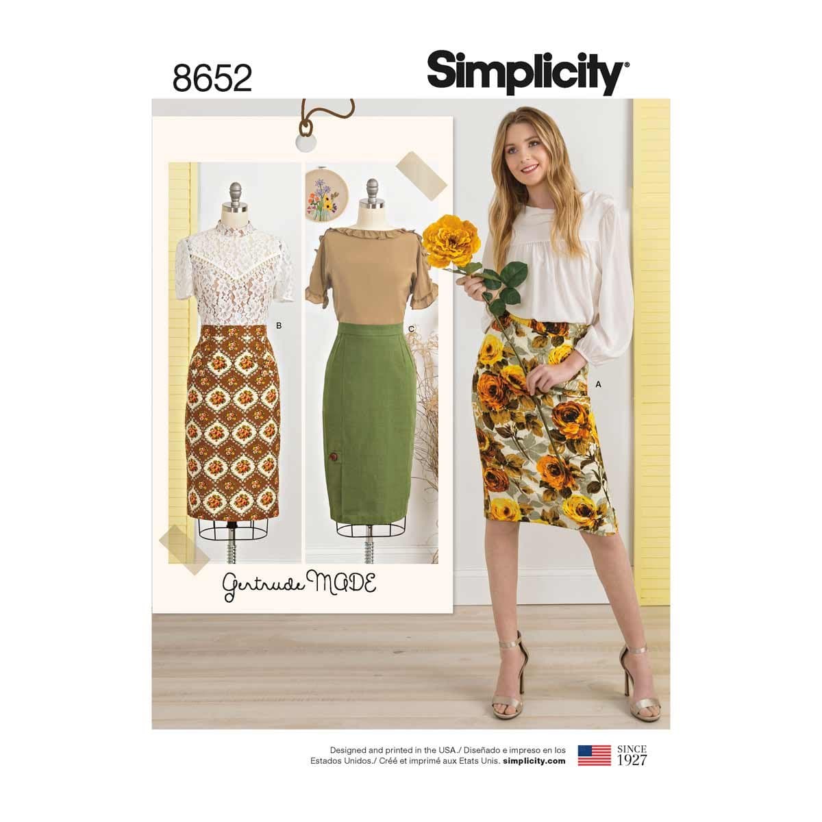 SimplicityPatterns SKIRTS & PANTS, U5 (16-18-20-22-24), White