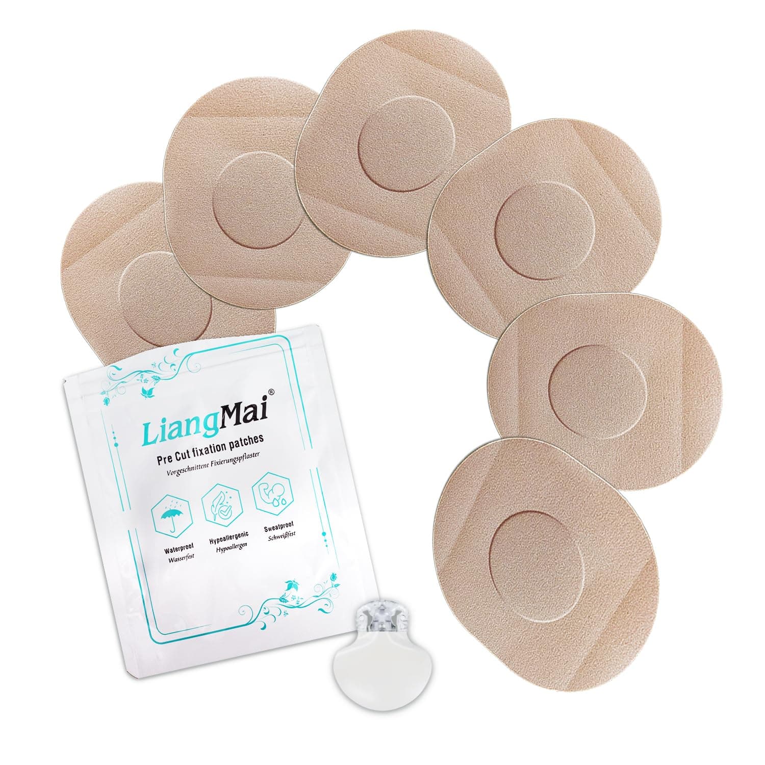 20 Pcs for Medtronic Sensor Patches，Waterproof Guardian 4 Sensor Cover Patch，Easy to Use Pre-Cut CGM Sensor Patches Protect Your Sensors Continuously for 7 Days Long Stay,No Hole & Glue in The Center