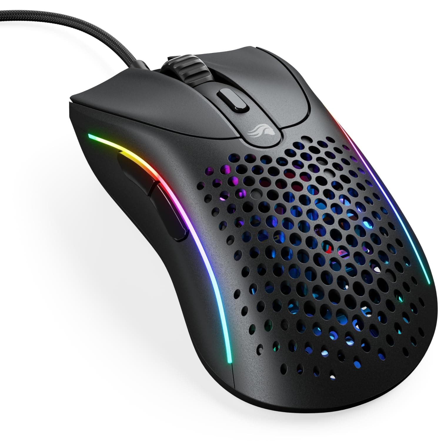 Glorious Gaming Model D 2 RGB Wired Gaming Mouse - Superlight 58g, 26K Optical Sensor, 6 Programmable Buttons, 80 Million Clicks, FPS, MMO, MOBA, Backlit Gaming Mice - Matte Black