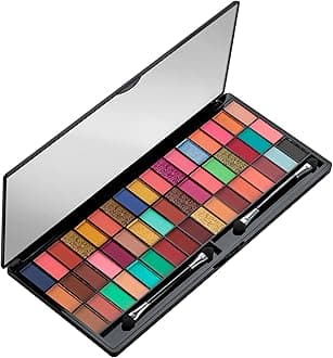 Colors Queen Ultra Pigmented 51 Colors Eyeshadow Palette with Brush | Easy to Blend, Long Wearing Eye Makeup Palette | Eyeshadow Palette with Shimmery Shades (ES-51) (Multicolor #1)