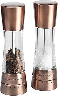 Cole & Mason H59418GU Derwent Salt & Pepper Mill and Grinder Set, Copper