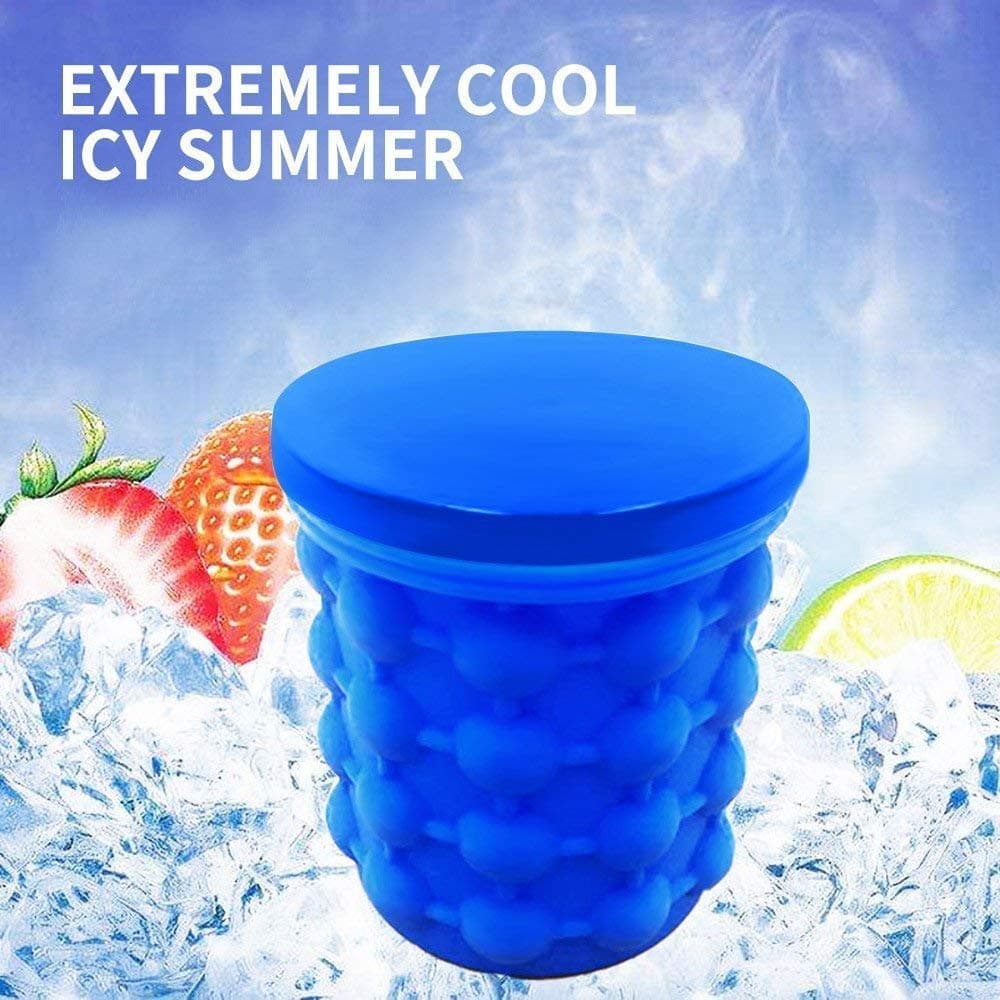 2018 NEW Ice Cube Maker Genie - The Revolutionary Space Saving Ice Cube Maker Portable Ice Cube Molds Space Saving Ice Cube Maker HOME AND OUTDOOR BEST PARTNER IN SUNMMER