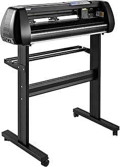 VEVOR Vinyl Cutter Machine, 34in Offline Bluetooth Cutting Plotter Machine, 400in/10m Steel Roller Shaft Adjustable Speed Force, SignMaster Software Tool DIY Craft Kit for Sign Making Windows & Mobile