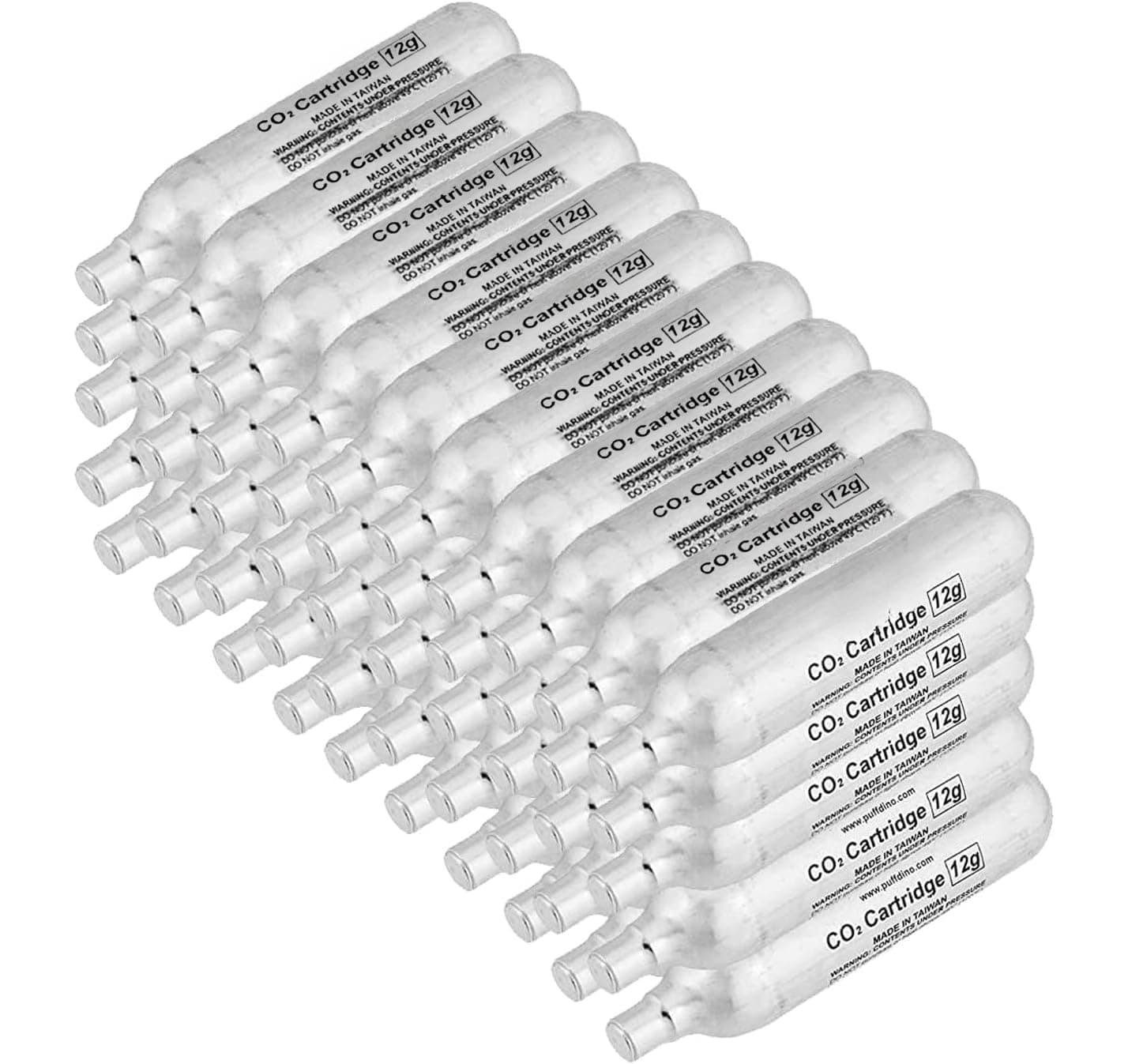 Lancer Tactical 50 Pack (50 Counts) High Grade 12 Gram CO2 Airsoft Cylinder 12g CO2 Cartridge CO2 Tank 50 Pack for Pellet Guns, BB Guns and Airsoft Guns