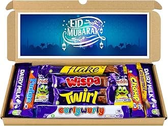 Eid Mubarak Selection Box Chocolate Hamper | Letter Box Gift | 10 Fullsize Dairy Milk Chocolate bars | Ideal Eid Gifts For Kids, Men, Women