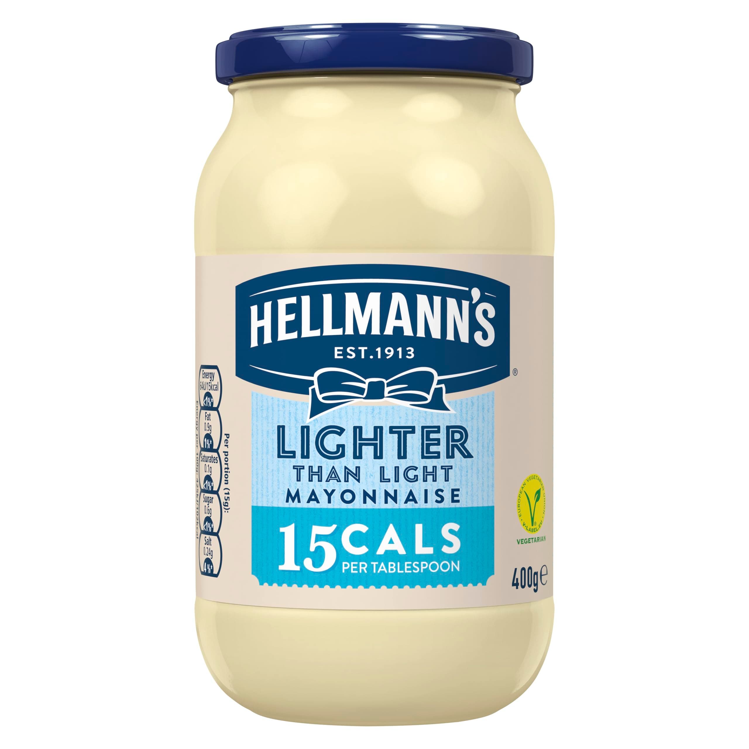 Lighter Than Light Mayonnaise same great taste light mayo for sandwiches, wraps and salads 400 g