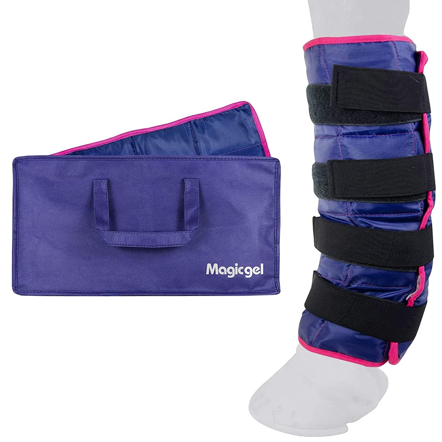 Horse Ice Pack with Carry Case - Single Ice Boots | Cooling Horse Leg Wraps for Hock, Ankle, Knee, Legs, Boots, and Hooves | Horse Tack & Horse Supplies & Ideal Gift for Horse Lovers Women