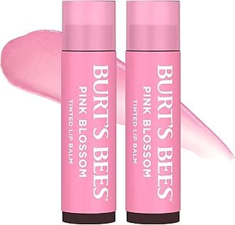 Lip Tint Balm with Long Lasting 2 in 1 Duo Tinted Balm Formula, Color Infused with Deeply Hydrating Shea Butter for a Natural Looking Buildable Finish, Pink Blossom (2-Pack)