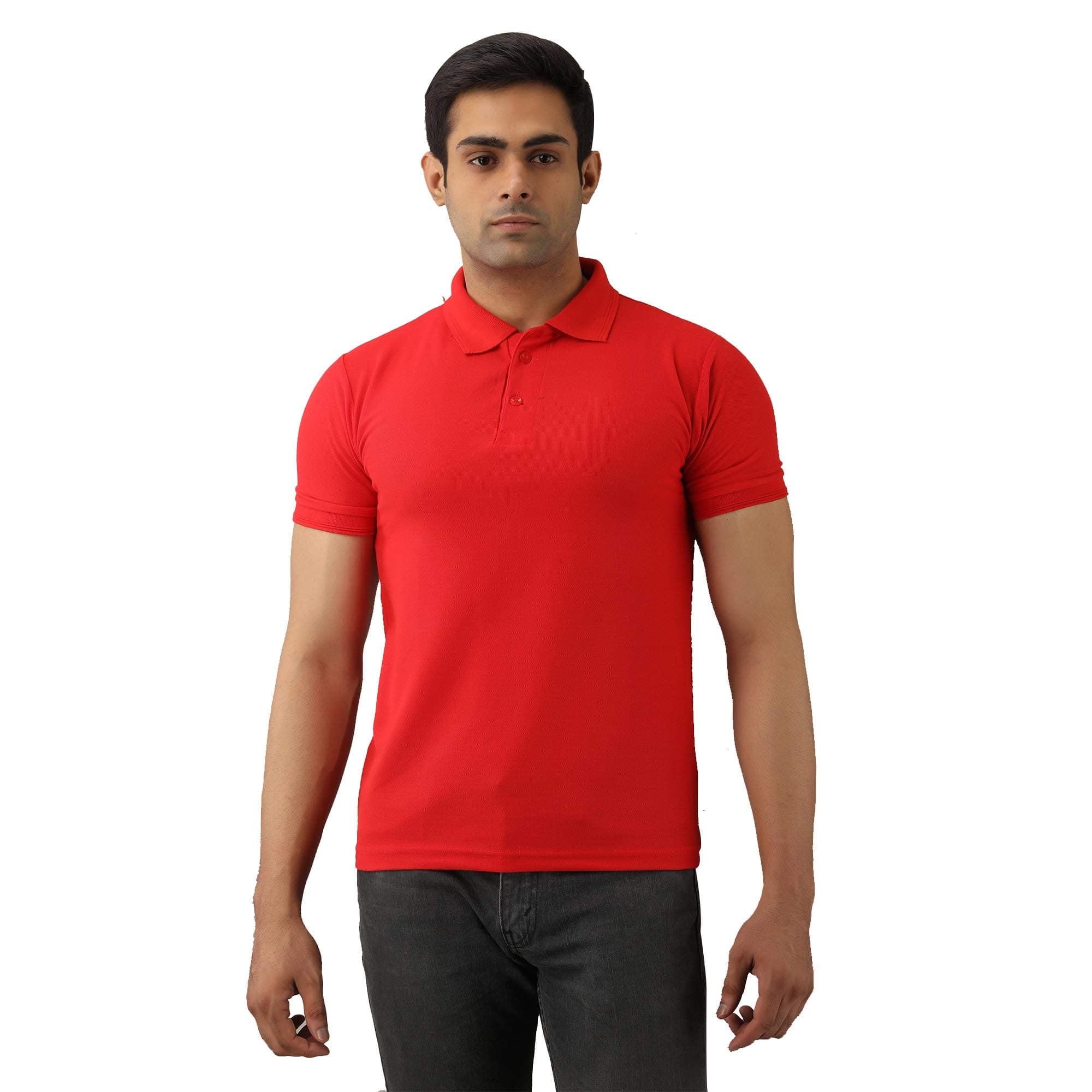 feranoidMens Cotton Solid Polo T-Shirt