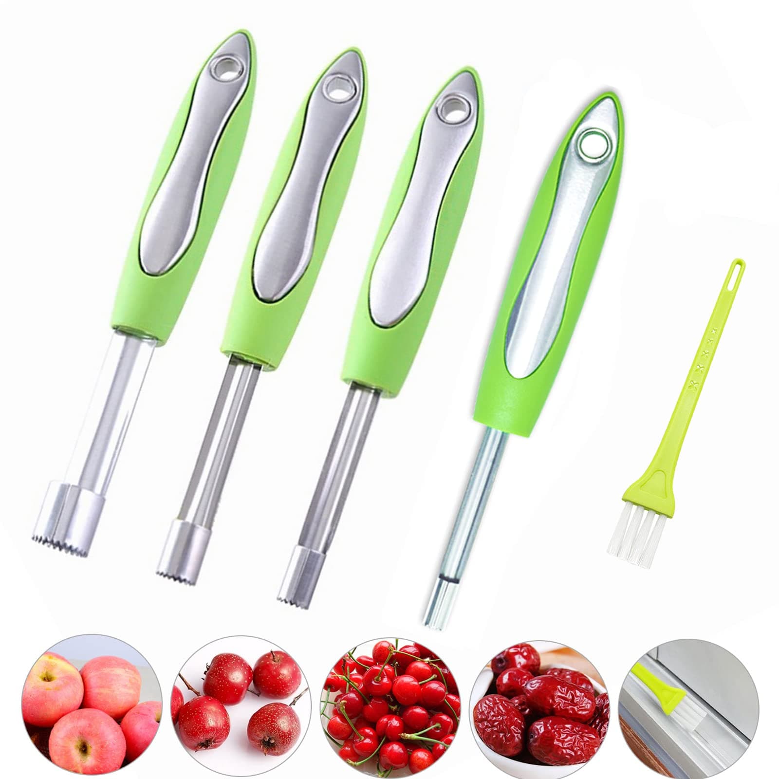 Fitto Corer and Pitter Set - Professional Fruit Coring Tool and Cherry Pitter, Easy to Use Kitchen Gadget for Apples, Pears, Cherries, and More