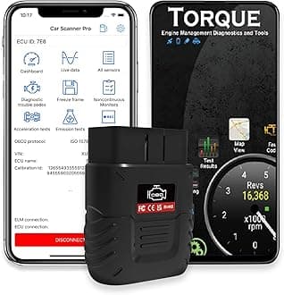 OBD2 Scanner Bluetooth SinoTrack Auto Diagnostic Scan Tool Car Fault Check Engine Light Wireless Car Code Reader for iOS & Android Compatible for All OBDII Protocol Vehicle Bluetooth 4.2