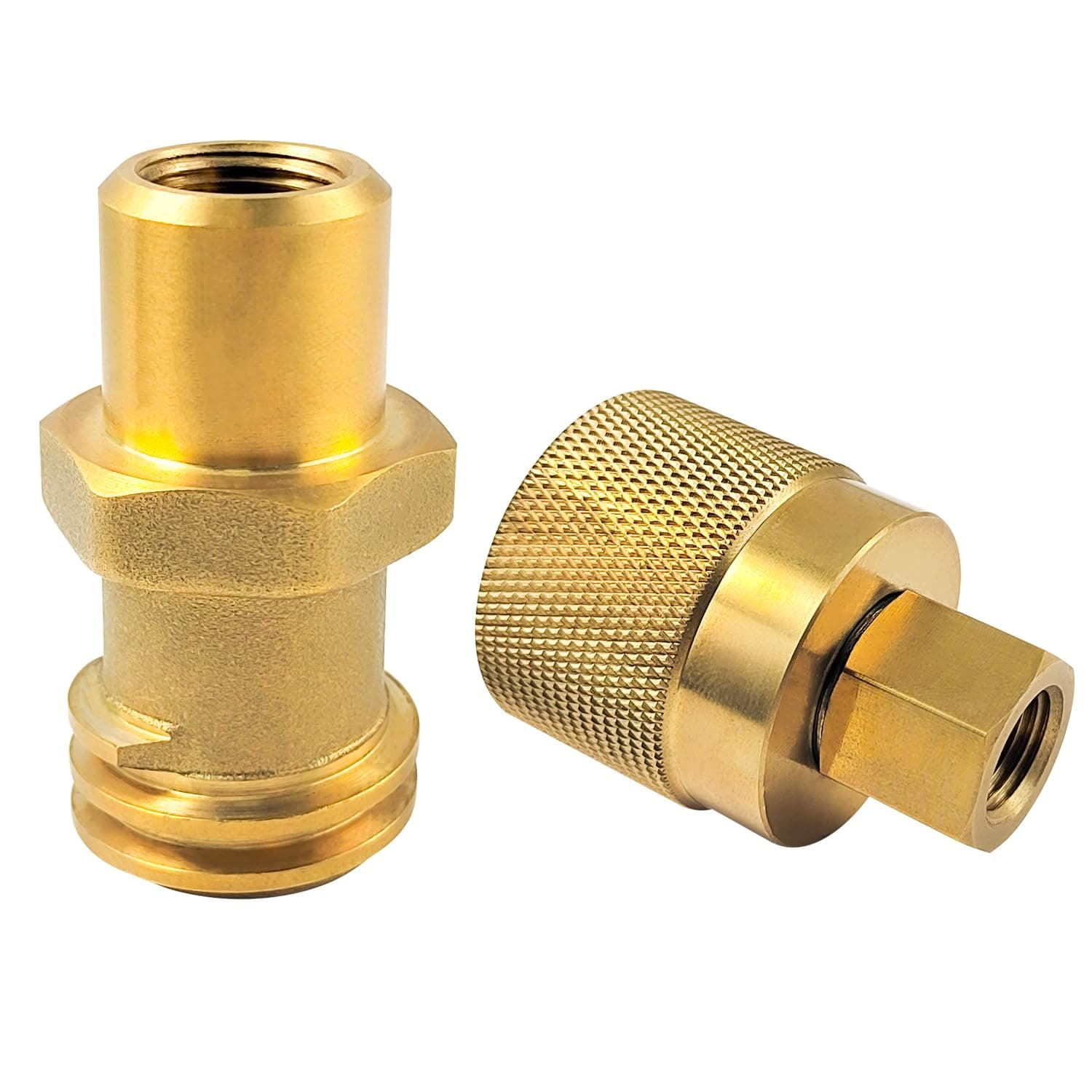Forklift Propane Tank Connector, Propane Adapter Propane Refill Adapter, Propane Adapter 20lb to 1lb Converter, Solid Brass, Coleman Propane Tank (1, Yellow)