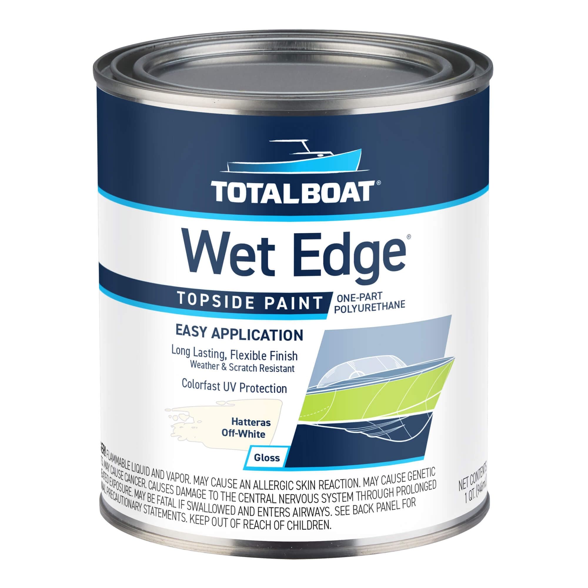 Wet Edge Topside Paint (Hatteras Off-White, Quart)