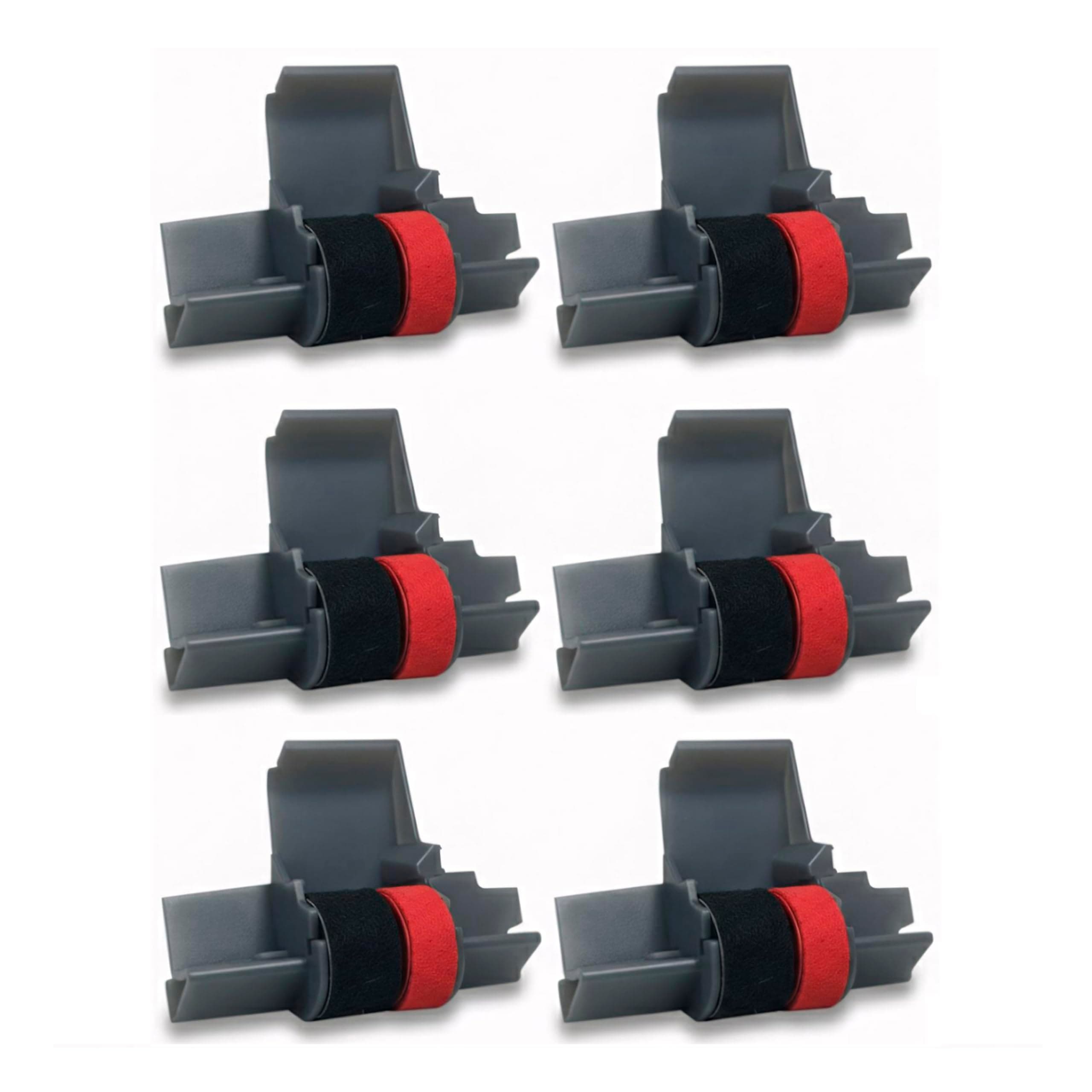 IR-40T x [6 Pack] Black and Red Ink Roller Ribbon Cartridge Replacement IR40TCompatible with Canon P23-DH V, Casio HR-100TM, HR-150TM, Sharp EL-1750V, EL-1801V, Citizen CP-13 Calculator (6 Pack)