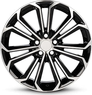 For 2014-2016 Toyota Corolla 17 Inch Black Machine Face (Diamond Cut) Black Rim - OE Direct Replacement - Road Ready Car Wheel