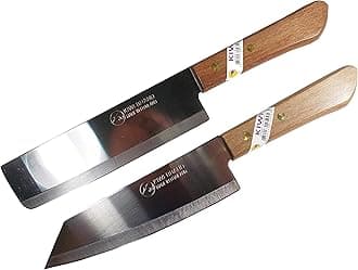 Kiwi Knife Cook Utility Knives Cutlery Steak Wood Handle Kitchen Tool Sharp Blade 6.5" Stainless Steel 1 set (2 Pcs) (No.171,172)